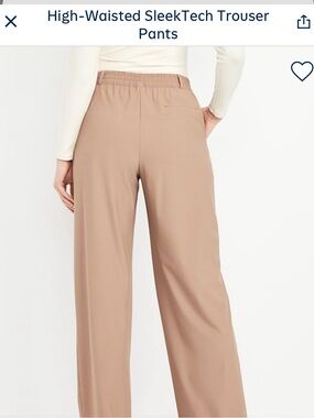 Old Navy Wide-Leg Pull-On Pants in Taupe